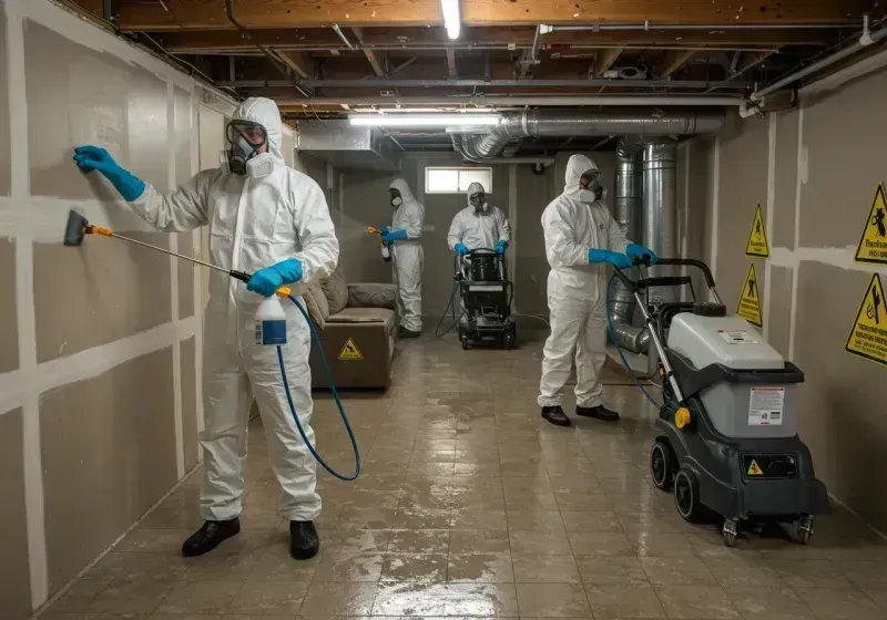 Basement Moisture Removal and Structural Drying process in Allouez, WI